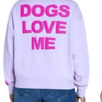 Wildfox New  Dogs Love Me Sweatshirt WF005839 Orchid Patal Purple Pink Sz xxl Photo 0