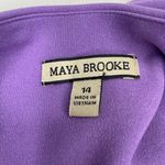 Maya Brooke Women's Lavender Cropped 3/4 Sleeve Open Front Blazer Size 14 Purple Photo 5