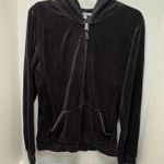 Charlotte Russe  Black Velour Long Sleeve Zip Hoodie Size XL Photo 0