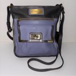 Americana by Sharif Medium Purse Blue Pebbled Leather Crossbody Shoulder Bag NWT Purple Photo 1