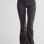 Free People Penny Grey Pull On Flare Jeans Grey 25 Photo 0