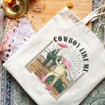 Taylor Swift  Cowboy Like Me Frog Print Canvas Tote Bag Merch 14in x 14in NEW Photo 1