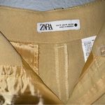 ZARA  Women Yellow Mid Rise‎ Wide Leg Blend Limited Edition Formal Pants Sz M Photo 9