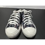 Houston Texans Women's Low Top Repeat Print Canvas Shoe Size 9 Blue Photo 1