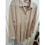 Lovestitch Bohemian Tunic Top Women's Small Checkered Tiered Long Sleeve Casual Photo 1