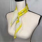 Funky vintage lemon 🍋 yellow white dotted scarf 70’s Photo 5