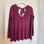 Sézane Sezane Ernestine knit metallic flowy sweater sz xs in burgundy Photo 5
