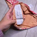 J.Crew Peach White Tossed Floral Curved-waist Cheeky Bikini Bottom Large NWT Photo 2