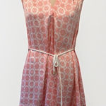 Peter Som  Floral Print V Neck Sleeveless Dress Tie Waist Belt Medium Photo 0