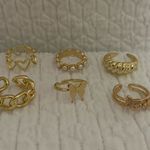Set it 6 rings ~ Size 7 Gold Photo 0