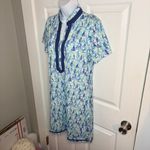 CABANA LIFE Upf 50 Nautical Sailboat Twill Tape Mini Dress Caftan Blue M NWT Size M Photo 3