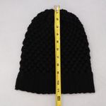 Black Chunky Cable Knit Crochet Y2K Vintage Cottage Skater Beanie Cap Hat OS Photo 5