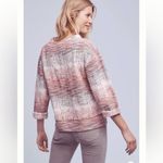 Anthropologie  Postmark Soundwaves Sweater Size Medium 3/4 Length Sleeves Red Photo 5