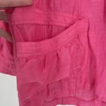 Chico's Womens Linen Blend Button Front Blazer Jacket Pink Size Large Barbie Photo 2