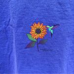 Sabaku Artwear Sunflower Butterfly Short Sleeve Blue Purple V Photo 5