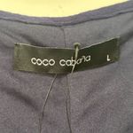 Coco Cabana Navy‎ Embroidered Cropped Tank NWT size large Blue Photo 1