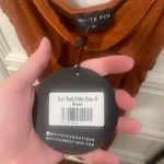 White Fox Scrunched Brown Dress Size M Photo 3