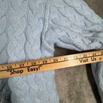 Peace Love World Sweater Cable Knit Pullover Crew Neck Warm Winter Blue XS Photo 7