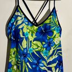 Jantzen  Blue and Green Floral Strappy Top Photo 0