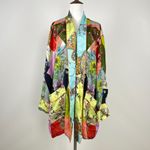 Johnny Was NWOT  100% Silk Floral Patchwork KIMONO Floral Jacket Coat Boho Sz S Photo 1