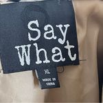 Say What? Say What Faux Fur Bomber Coat Jacket Juniors Size XL Cozy Fuzzy Photo 7
