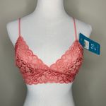 NWT Coral Sheer Mesh Stretch Bralette Sz Large Orange Photo 0