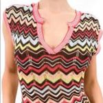 BCBG Max Azria Crocheted Chevron Silk dress size Medium‎ Photo 1