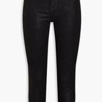 L'Agence Women Margot High Rise Skinny Jeans Silver Glitter Coated Black Size 25 Photo 4