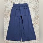 Free People  FP BEACH Wide Leg Cropped Pants Size Small Petite blue Photo 7