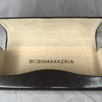 BCBGMAXAZRIA Brown Leather Clamshell Hinged Magnetic Glasses Sunglasses Case Photo 3