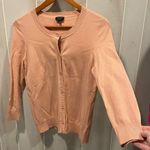 Talbots Cute creamy blush pearly button pima cotton lightweight cardigan Photo 0