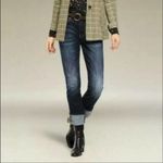 CAbi  High Straight Jeans Distressed Dark Wash High Waist 4 Style #3561 Photo 2