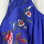 Altar'd State Altar’d State Royal Blue Floral Bell Sleeve Mini Dress Woman’s Size Medium Photo 2