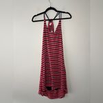 Splendid NEW Pink Navy Striped Sleeveless Fit Flare Tunic Dress Coverup Sz Med Photo 2