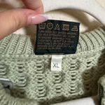 Vintage Carraig Donn Irish Merino Wool Chunky Cable Knit Zip Up Sweater sz XL Green Photo 2