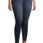 Terra & Sky Women’s Plus Size Skinny Jeans Denim Medium Wash Size 16W Tummy Control Photo 2