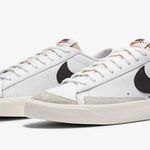 Nike Blazer Low '77 Sneakers in White Black Sail 8.5 with box Womens Athletic Photo 0