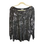 Sweater Women's Size 2X Floral Bateau Neck Silver Office Chicos 4 Photo 1