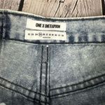 One Teaspoon Outlaws Denim Shorts Mid Length Low Waist Button Fly Rocky Acid 25 Photo 3