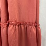 One One Six New Open Back High Neck Sleeveless Tiered Maxi Dress Clay Size Large Photo 5