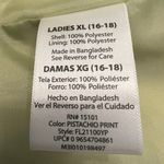 Faded Glory  Pale Green & White Geometric Belted Rain Coat Size XL (16-18) Photo 10