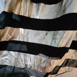 Trac  Black Gold Foil Stripe Lace Sweetheart Sleeveless Dress Size Small Photo 4