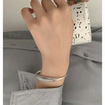 Boutique NEW Women's 925 Sterling Silver Engraved Feather Cuff Bracelet,‎ Adjustable Photo 4