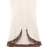 Astars Bonfire Festival Hippie Fringe Knit Vest Size S Brown Photo 6