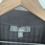 Lulus Black Ribbed Collared Button Up Cardigan Sweater Cream Trim Size M Photo 3