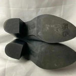 American Eagle WOMENS SIZE 10 GRAY SUEDE LIKE ANKLE BOOT BACK ZIPPER 4”HEEL Photo 8