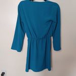Topshop Size 4 Blue Dress Wrap Elastic Tie Casual Formal Flowy Chic Cute Photo 7