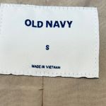 Old Navy  Women's Tan Teddy Fleece Jacket Size S Snap Button Collar Cozy cropped Photo 6