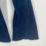 Ymi  Gigi Fit Flared Jeans Womens 3 Blue Denim Cotton Stretch High Rise Raw Hem Photo 8