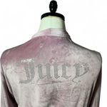 Juicy Couture Y2K Juicy‎ Couture Velvet Pink Velour Rhinestone Logo Robe Loungewear coquette Photo 2